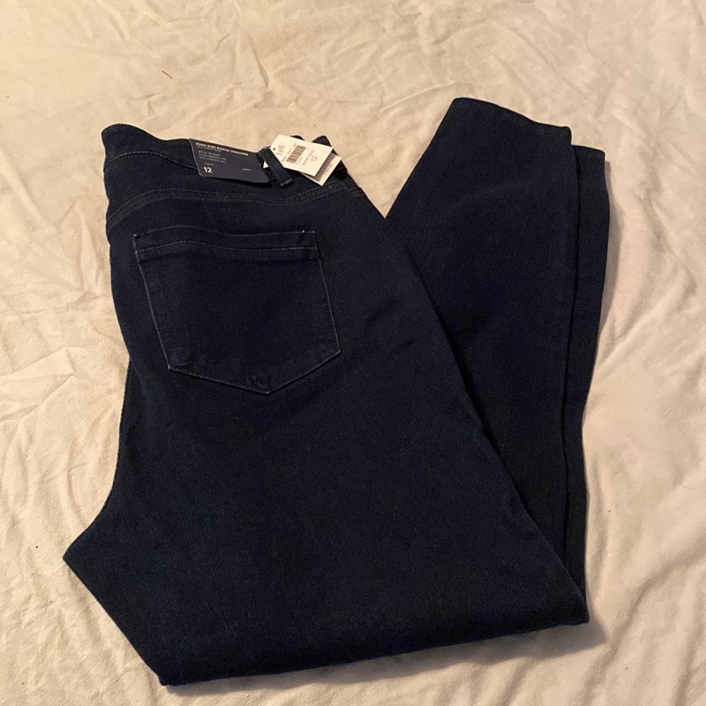 High rise denim leggings